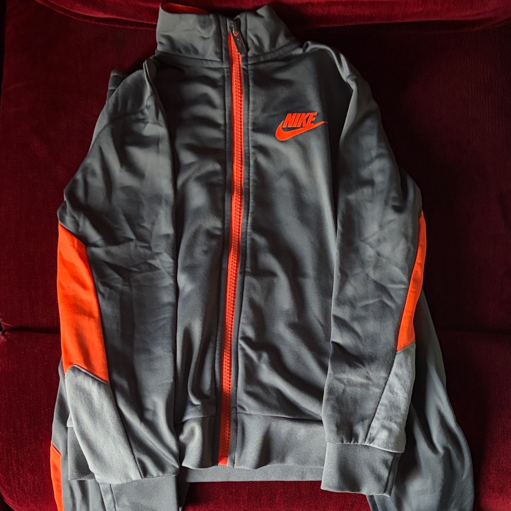 Nike Charcoal and Bright Orange Jacket